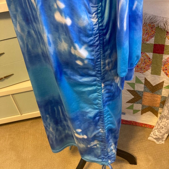 X&Z Stretchy Blue Tie Dye Dress/Shirt - Picture 4 of 6